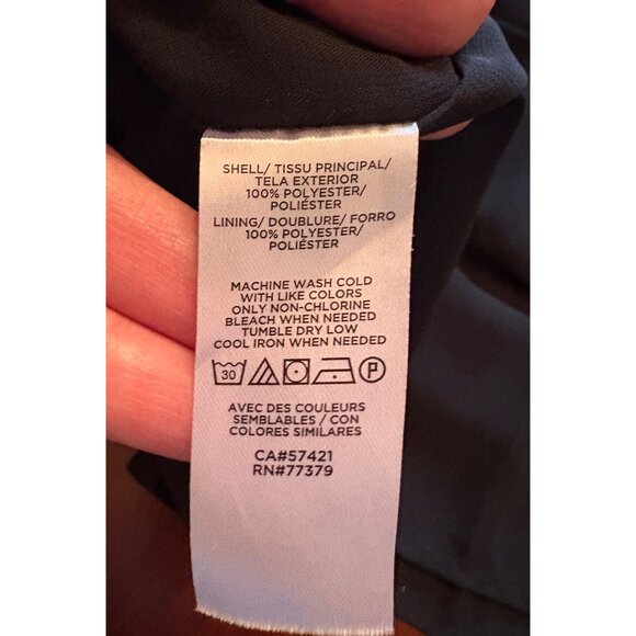 LOFT Black Chiffon Button Front Minimalist Camisole Tank Top Size XL - Picture 11 of 12